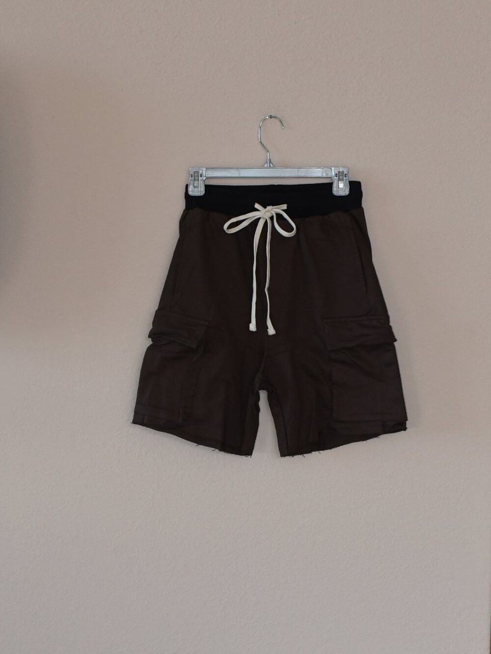 mnml Men's Brown Black Two Tone Cargo Shorts Size XS $78